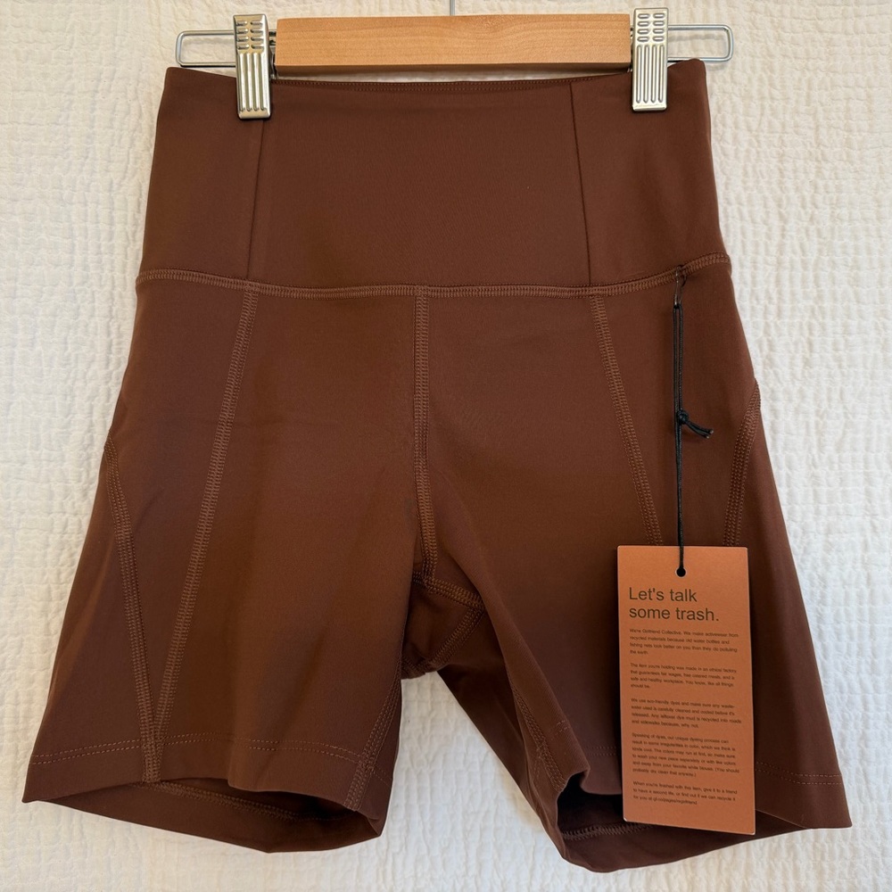 Girlfriend Collective High-Rise Bike Shorts NWT — XS